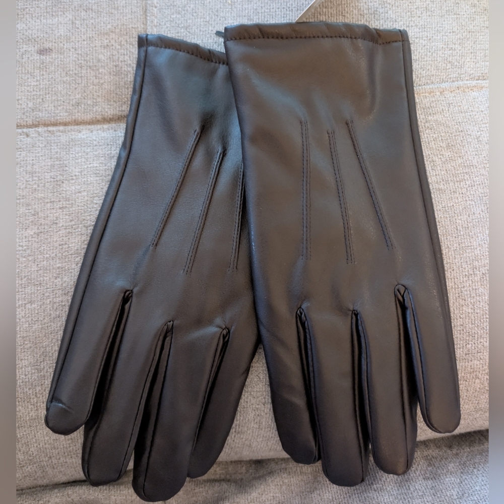 Men's Black Leather Gloves